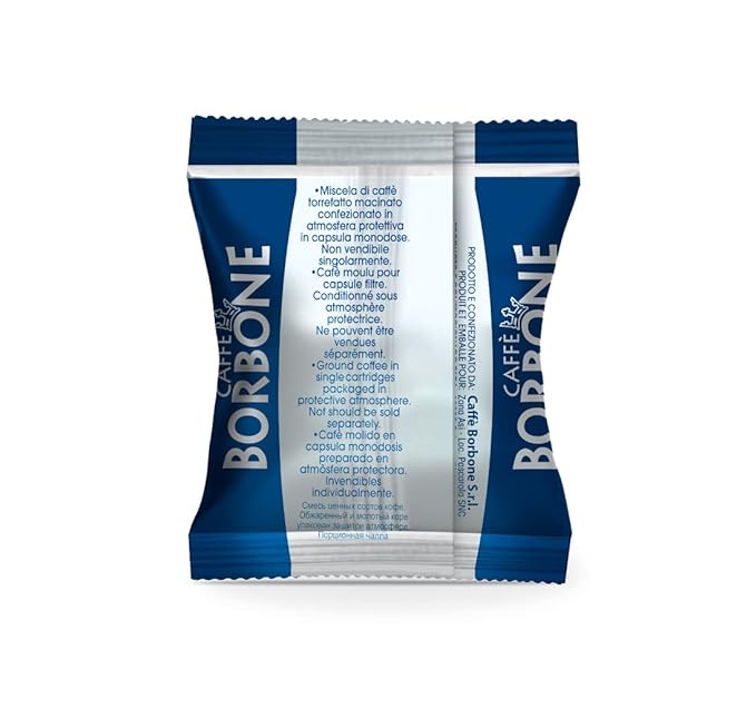 Caffè Borbone Blue Blend Nespresso Compatible Espresso Coffee Pods 100 Count Espresso Pods