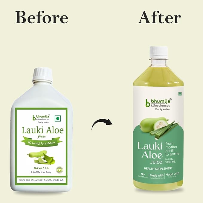 Bhumija Lifesciences Lauki Aowevera Juice (Sugar Free) 1 LTR.(Pack of Two)