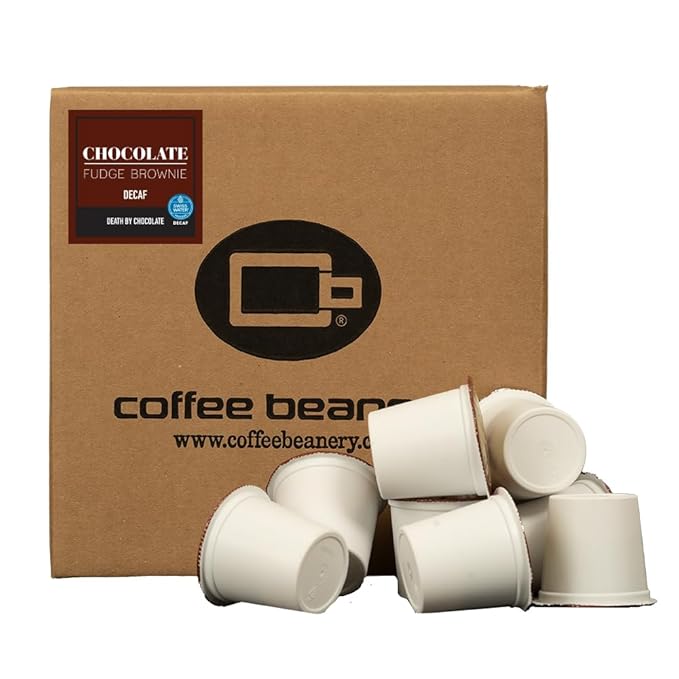 Chocolate Fudge Brownie Decaf Coffee by Coffee Beanery - 96ct Flavored Decaf Coffee Pods Medium Roast 100% Arabica