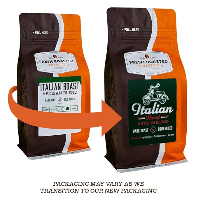 Fresh Roasted Coffee Italian Roast 2 lb (32 oz) Dark Kosher Whole Bean
