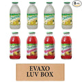 Evaxo LUV BOX - 8 Count Variety Everfresh Juice Pina Colada &amp Tropical Fruit Punch 16 oz Each Box
