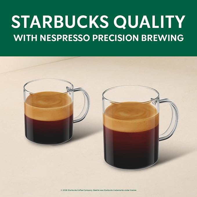 Starbucks by Nespresso Vertuo Dark Roast Espresso 50-count Espresso Pods Brews 1.35 oz.