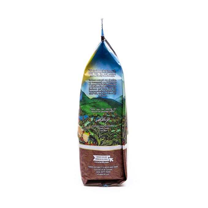 Café Britt® - Costa Rican Tres Rios Valdivia Coffee (12 oz.) (3-Pack) - Whole Bean Arabica Coffee Kosher Gluten Free 100% Gourmet &amp Medium Light Roast