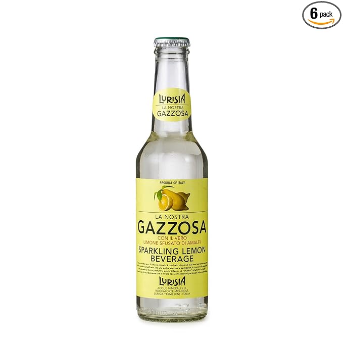 Lurisia - La Nostra Gazzosa - Italian Sparkling Lemon Beverage - 9.3 fl oz (6 Glass Bottles)