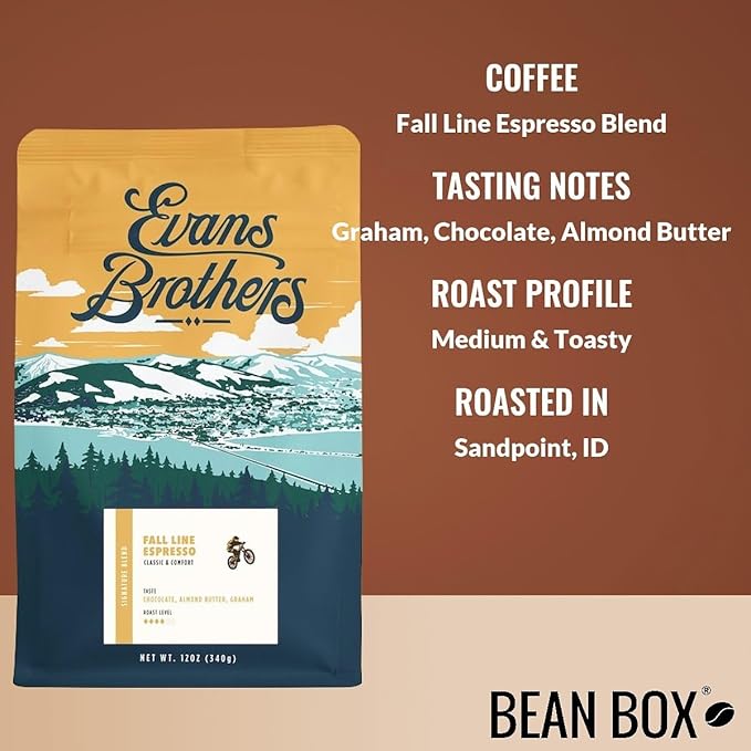Fall Line Espresso Blend - Roasted by Evans Brothers Coffee - Whole Bean Coffee - 12 Ounce Bag