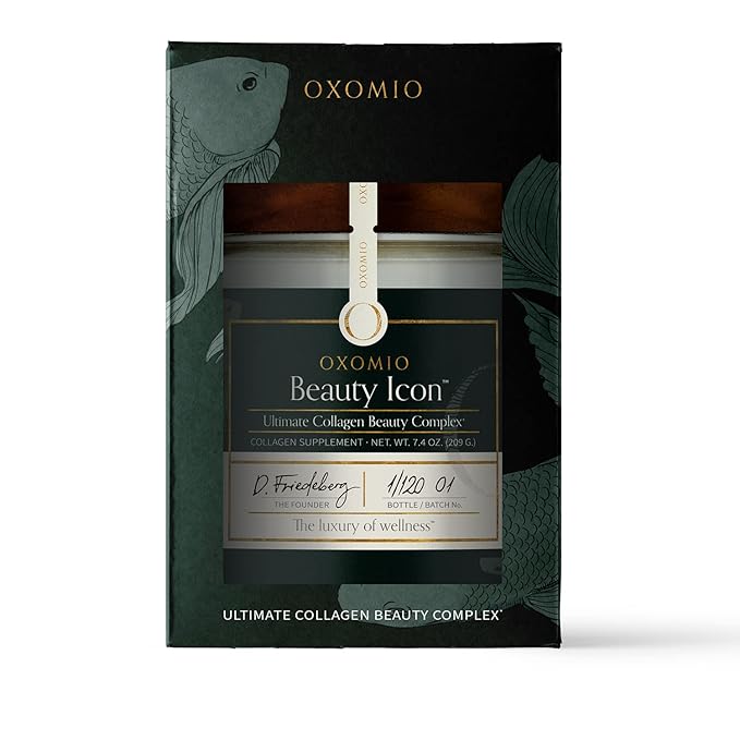 Beauty Icon Marine Collagen Peptides Powder Marine Collagen Powder for Healthier Hair Skin and Nails Collagen Beauty Complex 10.8 Grams per Serving 7.4 Oz Original Glass Bottle