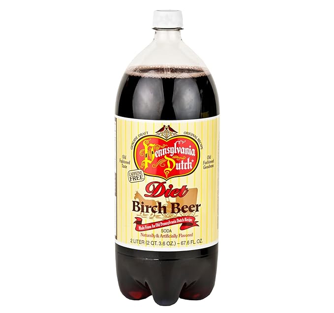 AmishTastes PA Dutch Regular and Diet Birch Beer A Dark Old-Fashioned Favorite Amish Drink 4 Liters