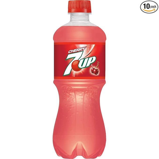 7-Up Cherry 20 oz Soda Bottles (Pack of 10)