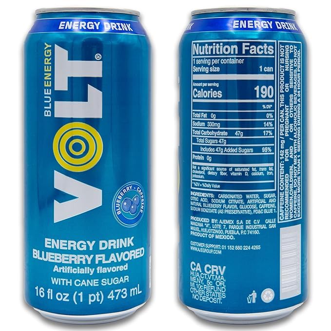 VOLT Blue Energy - Drink (16 fl. oz. - 15 pcs Case Blueberry)