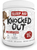 5% Nutrition Rich Piana Knocked Out Natural Sleep Aid | Post-Workout Recovery &amp Deep Sleep Supplement | GABA Melatonin Chamomile Tyrosine 5-HTP &amp More | 8.4 oz 30 Servings (Hot Chocolate