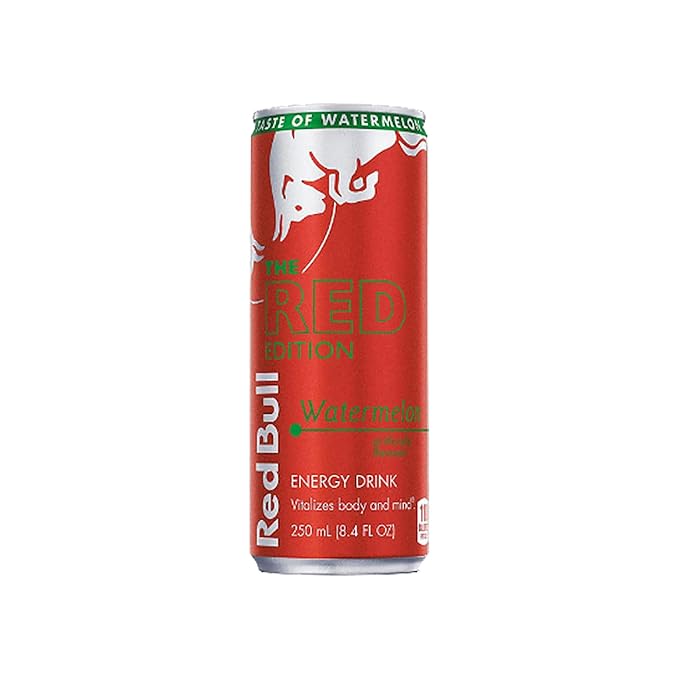 BeeQ - (Pack of 12) Red Bull Energy Drink Variety Pack - 5 Different Flavors : Original Watermelon Strawberry Apricot Juneberry Peach Nectarine -8.4 oz Cans