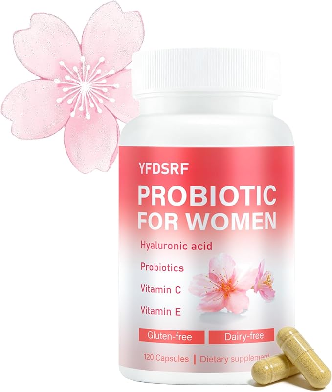 Women's Vaginal Probiotic Supplement for Intimate Health &amp pH Balance | with Hyaluronic Acid Multi-Collagen Vitamin C | Supports Comfort Moisture &amp Antioxidant Defense | 120 Capsules (1)
