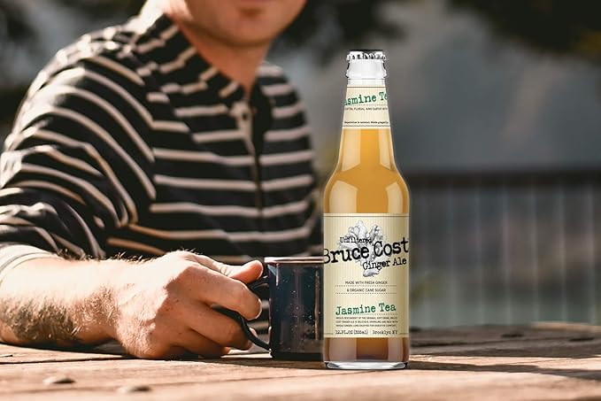 Bruce Cost - Unfiltered Ginger Ale - Jasmine Tea - 12 oz (12 Glass Bottles)