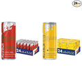 Red Bull Red and Yellow Edition Watermelon and Tropical Energy Drink Bundle 8.4 Fl Oz 48 Cans