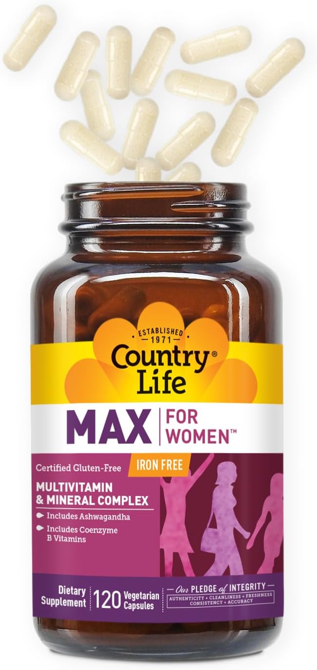 Country Life Max for Women - Multivitamin and Mineral Complex Iron-free - 120 Vegan Capsules