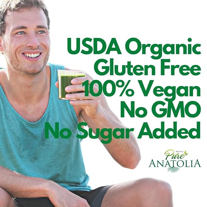 Organic Green Detox Juice by Pure Anatolia Apple Spinach Lemon Ginger mix juice USDA Organic Fruit and Vegetables Juice Vegan No added Sugar Pack of 6