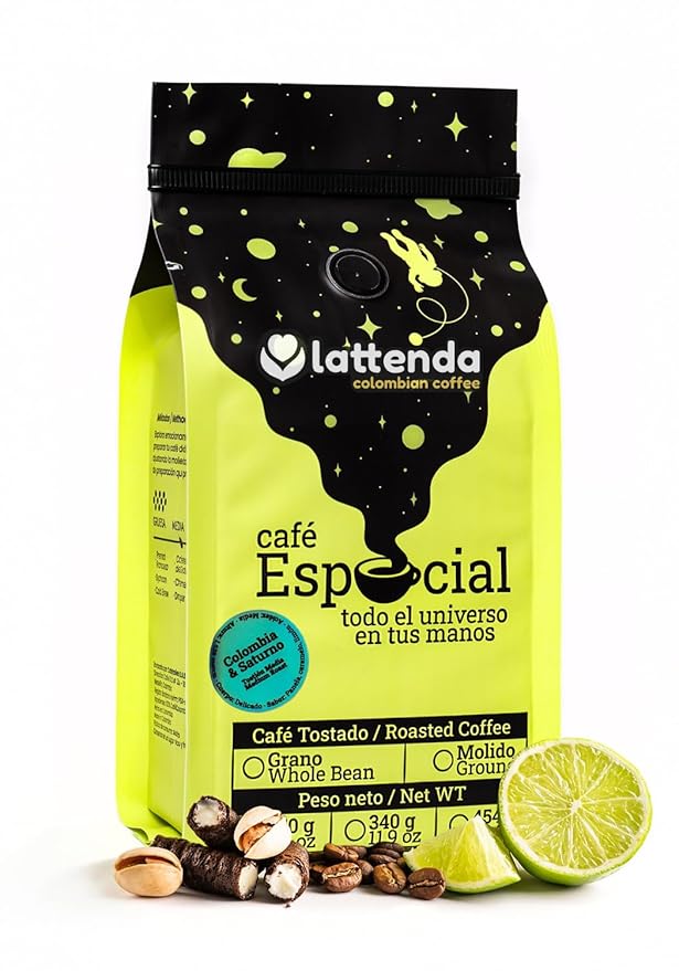 Lattenda Espacial Medium Roast Specialty Coffee (Whole Been) 454 Gr. - Caf Especial Colombiano Tostado