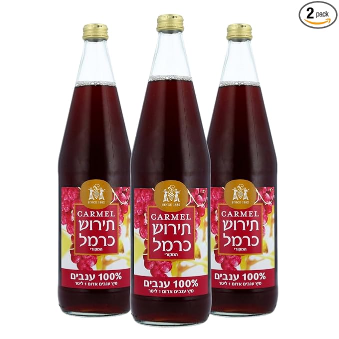 Kosher Carmel Tirosh Grape Juice Product of Israel 23.6 oz (Pack of 3)