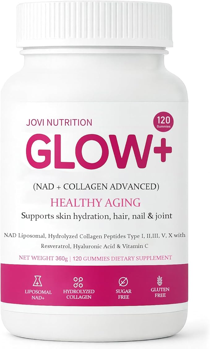 JoviGLOW+ NAD+ &amp Collagen Gummies 120 Count