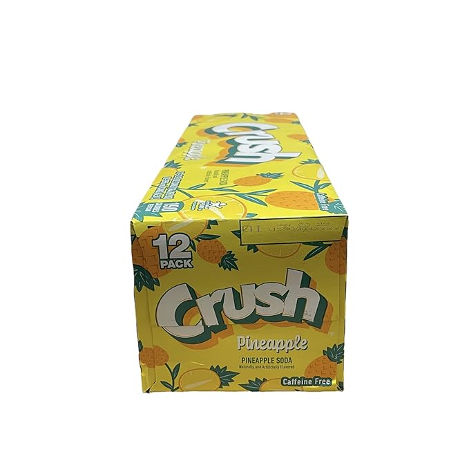Crush Soda Munchie Box Reserve - Stocked for your Pleasure - Cans or Bottles (Pineapple Pack of (12) 12 Oz Cans)