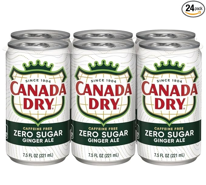 Canada Dry Ginger Ale Zero Sugar 7.5 Fl Oz Cans 24 Pack