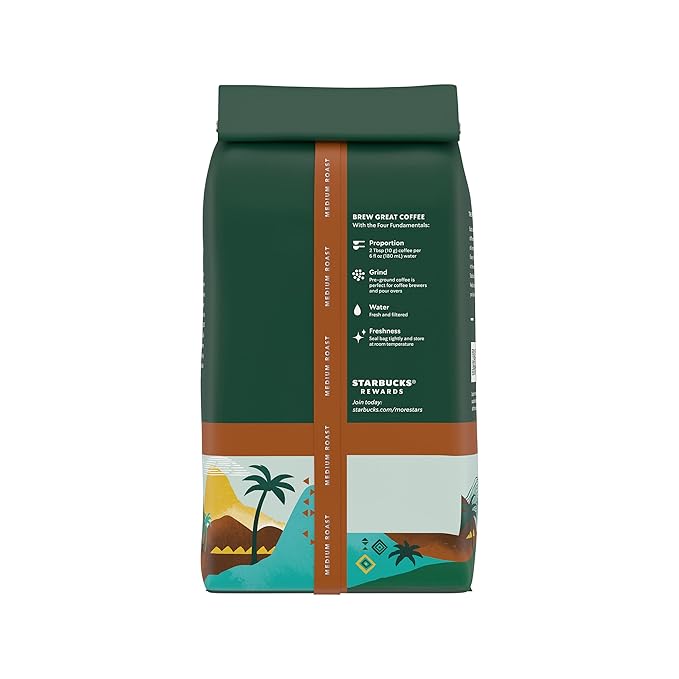 Starbucks Ground Coffee—Medium Roast Coffee—Colombia—100% Arabica—1 bag (12 oz) (Pack of 2)