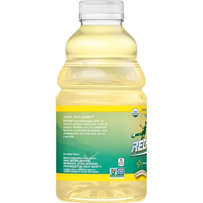 R.W. Knudsen Organic Recharge Lemon 32-Ounce Packages (Pack of 12)