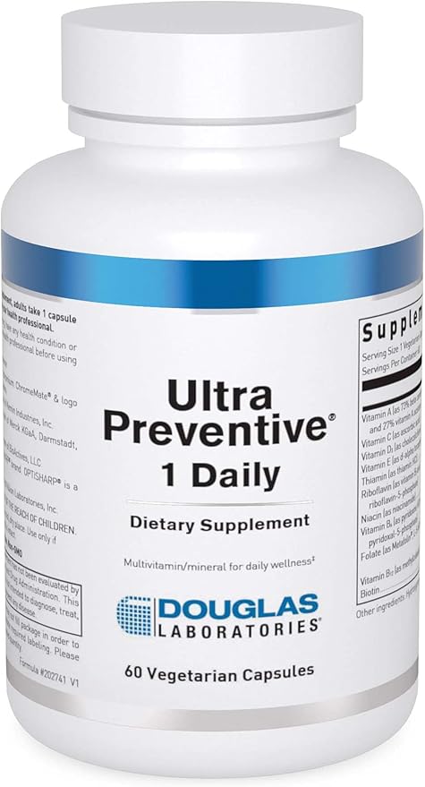 Douglas Laboratories Ultra Preventive 1 Daily | Multivitamin and Mineral Supplement to Support Energy Production Immune Function and Overall Health* | 60 Capsules