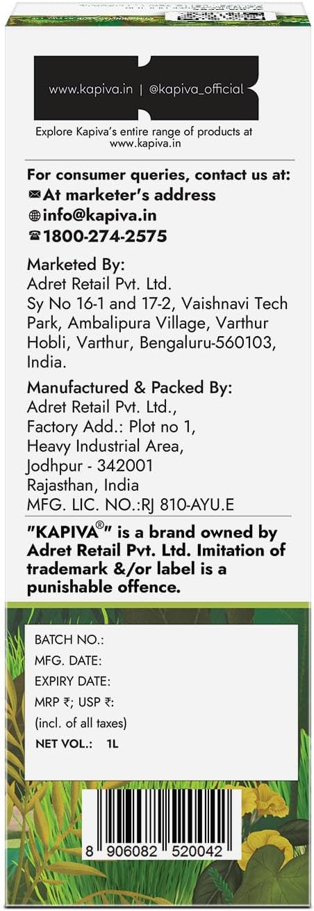 Kapiva Wheatgrass Juice 1L