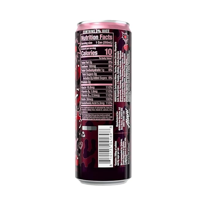 Alani Cherry Bomb Energy Drink Sugar Free Low Calorie Energy Drinks - 12 fl oz Can 6 Pack