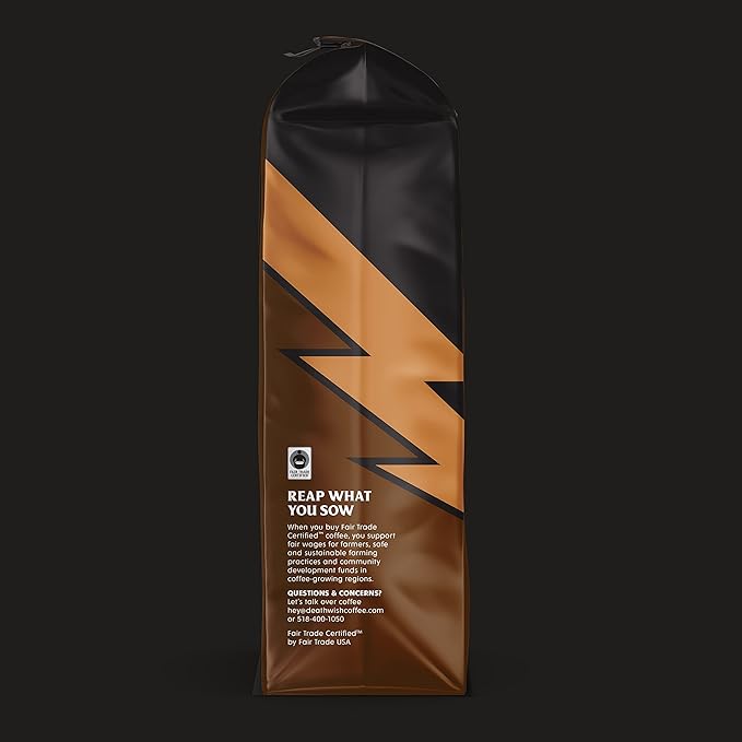 Death Wish Coffee Co. Ground Coffee Bundle Includes 1 Pack of Dark Roast (16 oz) and 1 Pack of Medium Roast (16 oz)