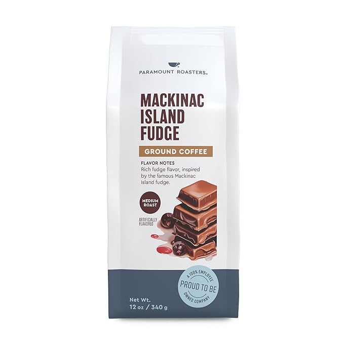 Traverse City Cherry Mackinac Island Fudge and Michigan Maple Grove Flavored Ground Coffee Bundle