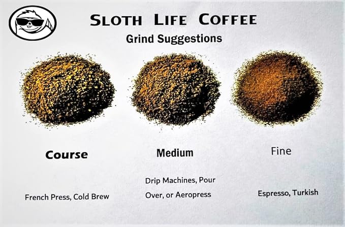 Sloth Life Coffee Whole Bean Costa Rica Naranjo Blend Medium Roast 1 Lb