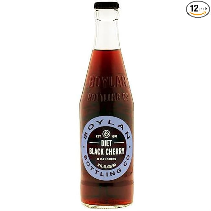 Boylan Soda Diet Black Cherry 12 Fl. Oz. (Pack of 12)