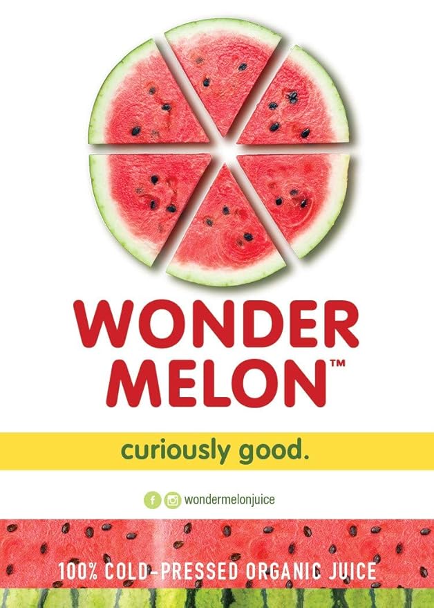 Wonder Melon Organic Watermelon Juice with Cucumber &amp Basil 8.45oz (6 Pack) 100% Juice Cold Pressed Best By: 6/27/2026
