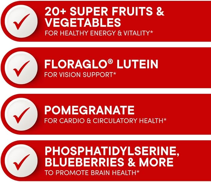 Purity Products Super Reds Powder Phytonutrient Superfood Drink Mix w/FloraGLO Lutein - Phytonutrient Blend containing Polyphenols Antioxidants &amp More - 330 Grams - 30 Day Supply