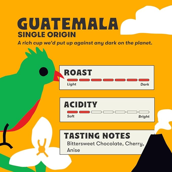 Peace Coffee Guatemala Single Origin Dark Roast Whole Bean Coffee 5 lb Organic Fair Trade Smooth Deep Flavor Shade Grown Fresh Roasted