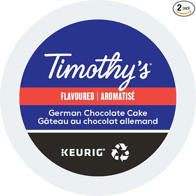 Timothy's World Coffee German Chocolate Cake K-Cup Portion Pack for Keurig K-Cup Brewers 24-Count (Pack of 2)