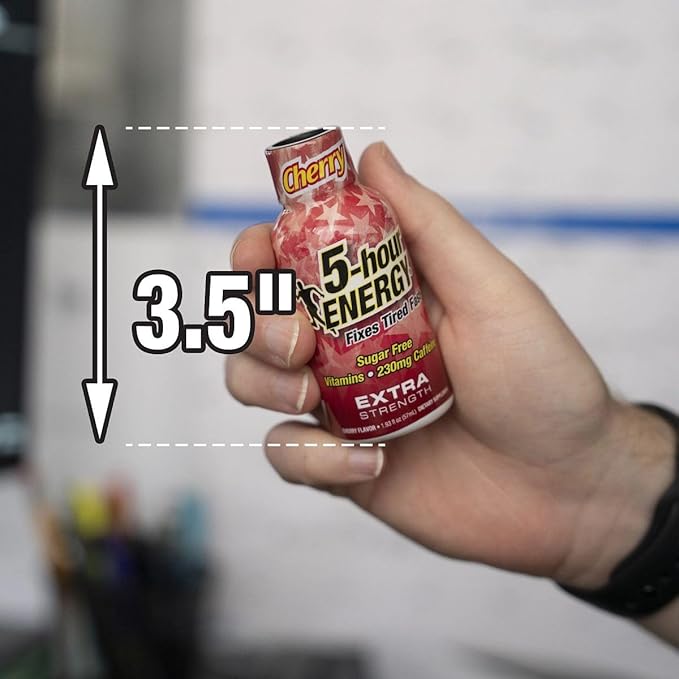 5-hour ENERGY Extra Strength Shots Cherry Flavor 1.93 oz. 30 Count (30 Bottles – Single Flavor Cherry)