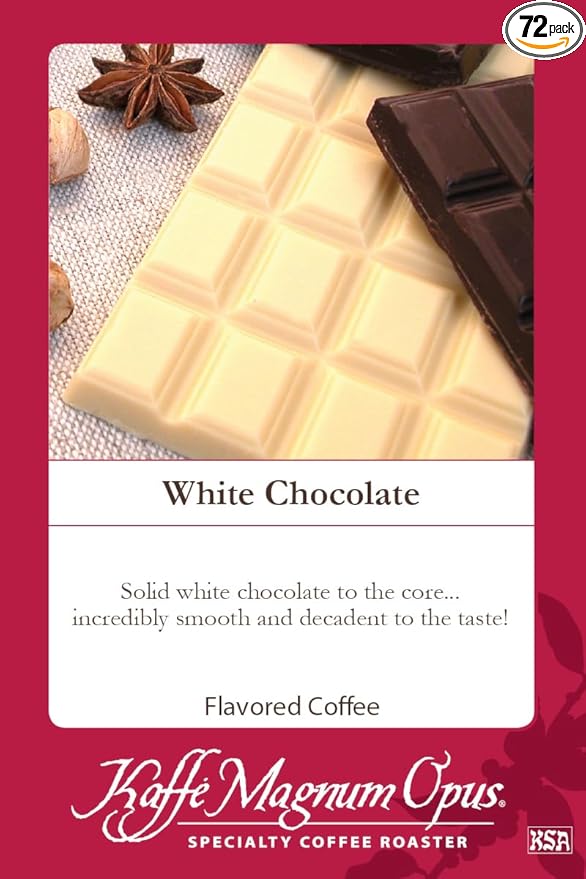 Kaffe Magnum Opus Ground Coffee - White Chocolate Frac Pac 72 Packs of 2.5 oz Each Fresh Roasted Gourmet Blend