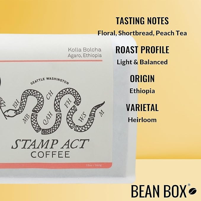 Bean Box Coffee Sampler - Roasted by Stamp Act 4-Pack Freshly Ground Coffee Gourmet Coffee