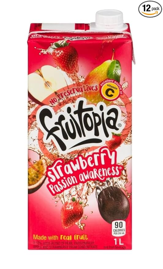 Fruitopia Strawberry Passion Awareness Fruit Juice 1L / 34 oz Each (1L 12)