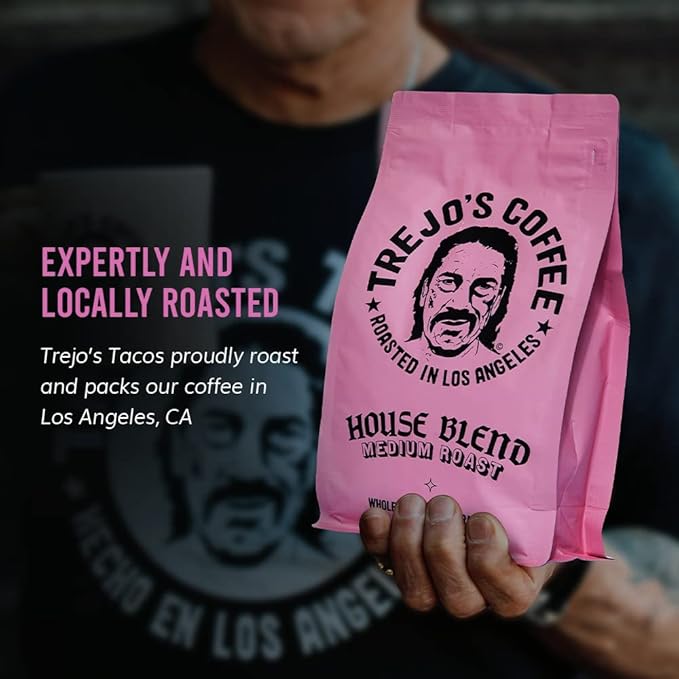 Trejo's Coffee House Blend Medium Roast Whole Bean Coffee 5 lbs Bag 100% Arabica