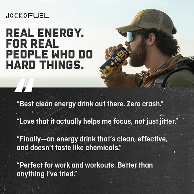 Jocko GO Energy Drink - Keto Vitamin B12 Vitamin B6 Electrolytes L Theanine Magnesium- Energy Boost Sugar Free Nootropic Monk Fruit Blend - 12 Pack (Black Cherry Vanilla)
