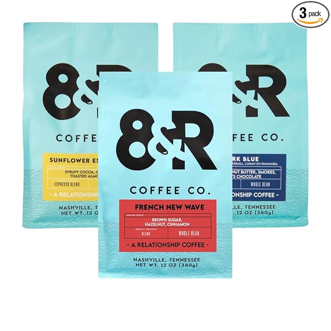 Bean Box Sampler - Roasted by 8th &amp Roast Co. 3-Pack Whole Bean Coffee Gourmet Coffee