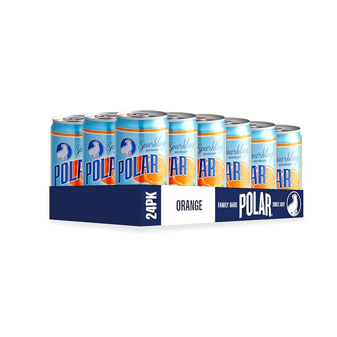 POLAR Dry Sparkling Soda Orange Flavor | Premium Cocktail Mixer Inspired by History | 24pk 7.5oz Cans