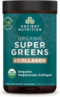 Ancient Nutrition Supergreens Powder Organic Superfood Powder with Collagen Made from Real Fruits Vegetables and Herbs for Digestive and Energy Support 25 Servings 7.5oz