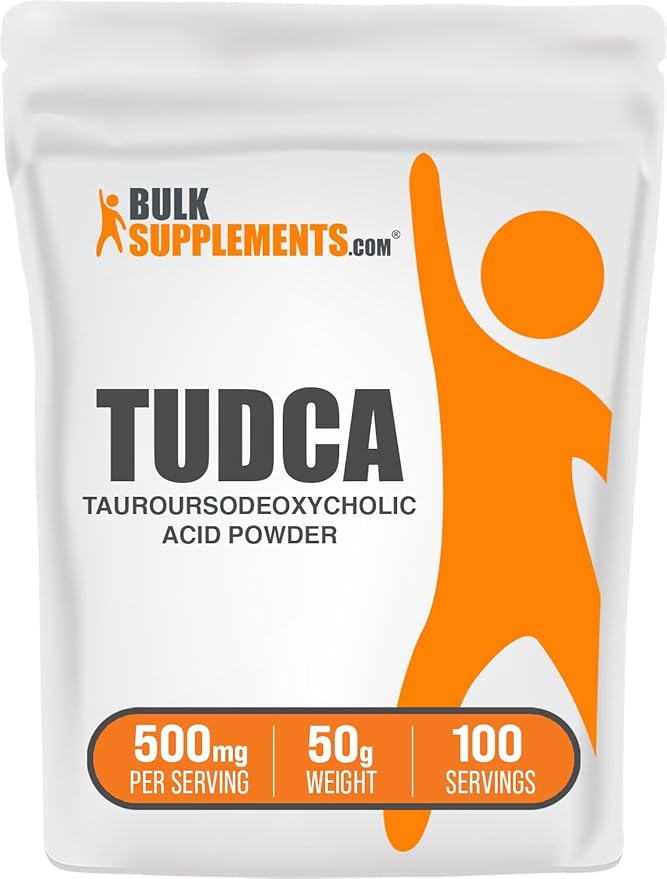 BulkSupplements.com TUDCA Powder - Tauroursodeoxycholic Acid TUDCA 500mg - TUDCA Supplement for Liver Support - Gluten Free 500mg per Serving 50g (1.8 oz) (Pack of 1)