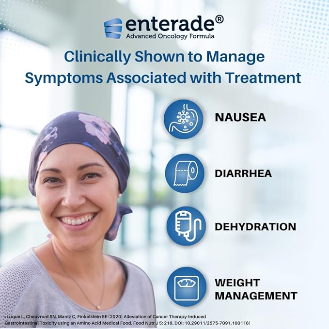 enterade Advanced Oncology Watermelon 12 Pack Clinically Proven Formula to Reduce GI Side Effects Chemotherapy must have for women and men Chemo Supportive Care Beverage Liquid 8 oz Bottles