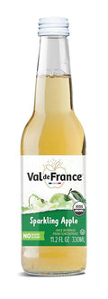 Val de France Non-Alcoholic Reduced Calorie Organic and OU Kosher Sparkling Juice (Apple) 11.2 Fl Oz (Pack of 12)